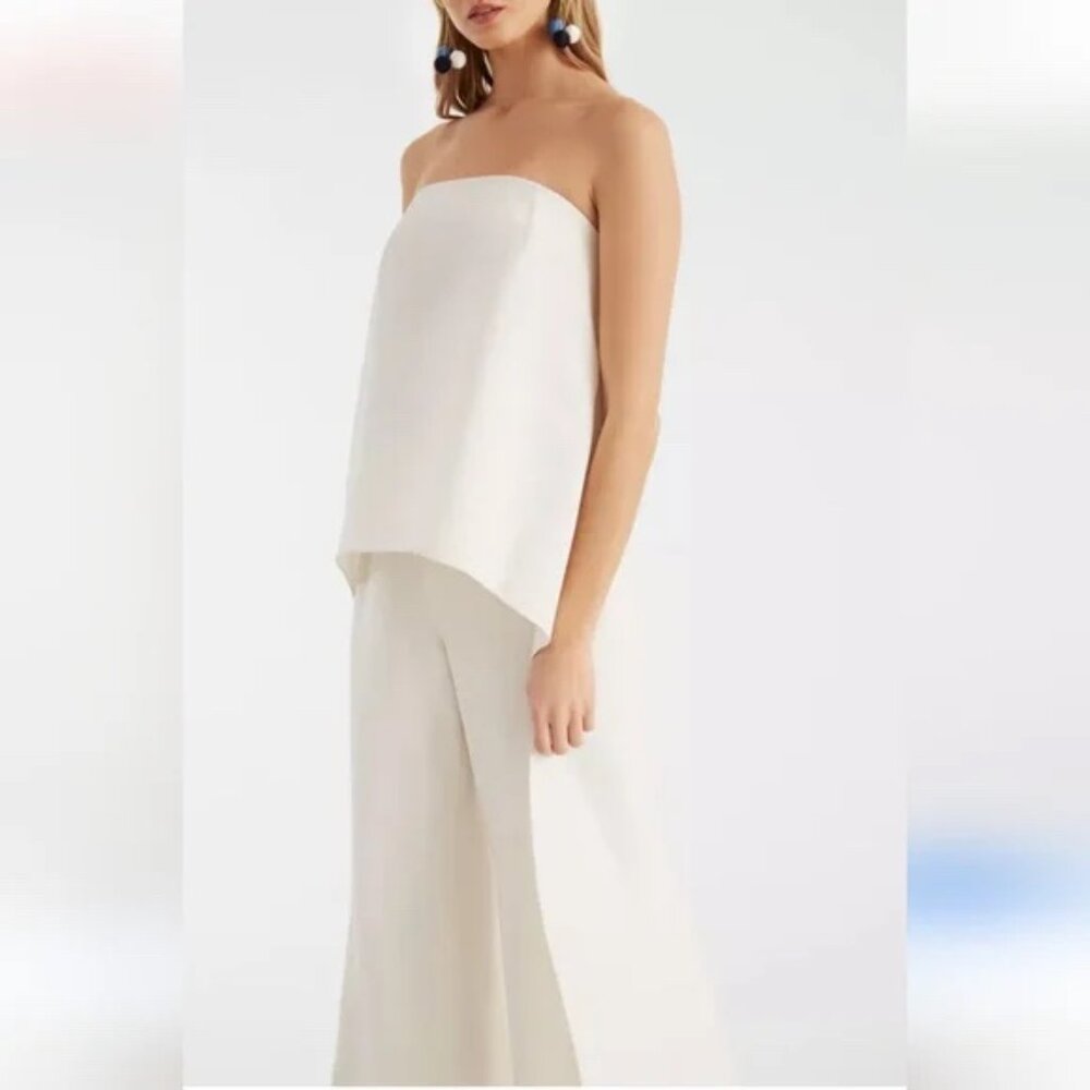 NWT | Sachin + Babi Haven Tuxedo Tails Top Strapless in Ivory Size 8
